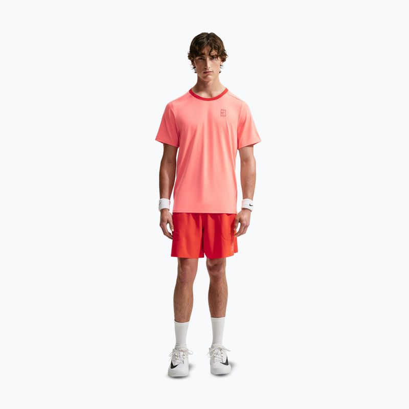 Koszulka męska Nike Court Dri-Fit Advantage atomic pink/picante red/picante red 2