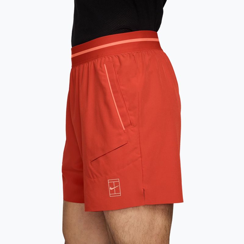 Spodenki tenisowe męskie Nike Court Dri-Fit Advantage 6" picante red/atomic pink/atomic pink 3