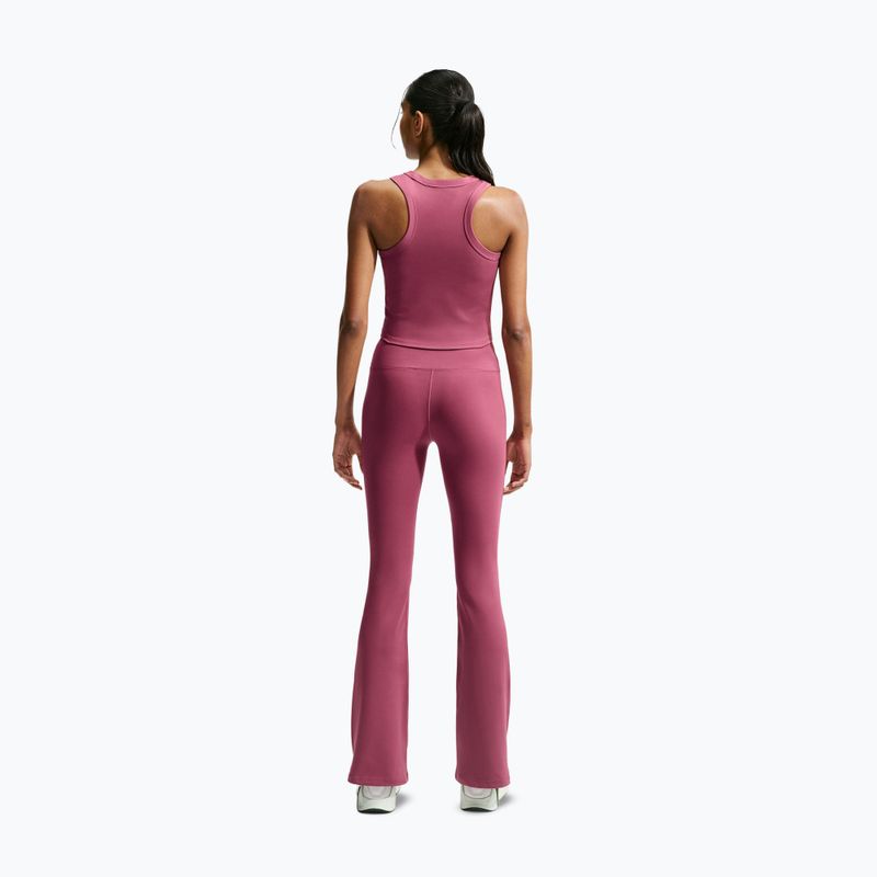 Legginsy treningowe damskie Nike One pink smoke/white 2