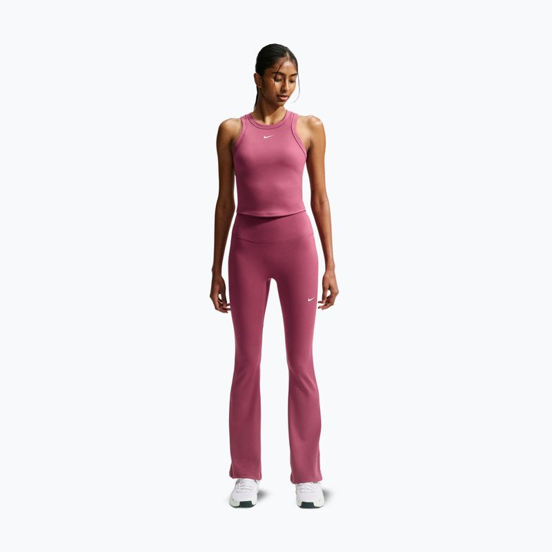 Legginsy treningowe damskie Nike One pink smoke/white 8