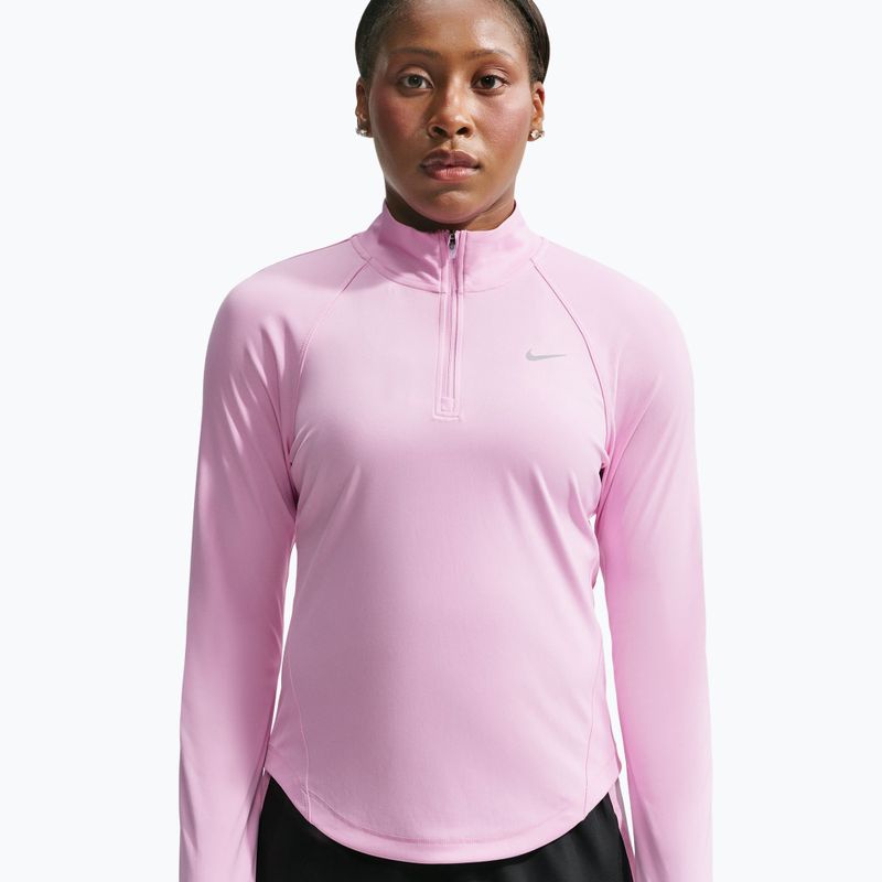 Bluza do biegania damska Nike Tempo Dri-Fit 1/4 Zip pink rise 4
