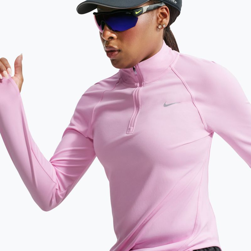 Bluza do biegania damska Nike Tempo Dri-Fit 1/4 Zip pink rise 6