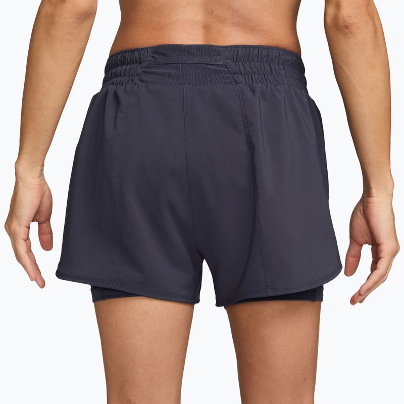Spodenki damskie Nike One Dri-Fit High-Waisted 3" 2In1 gridiron/white 2
