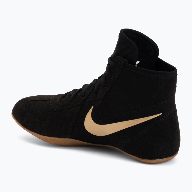 Buty zapaśnicze Nike Footsweep 2 black/metallic gold/gum light brown 3