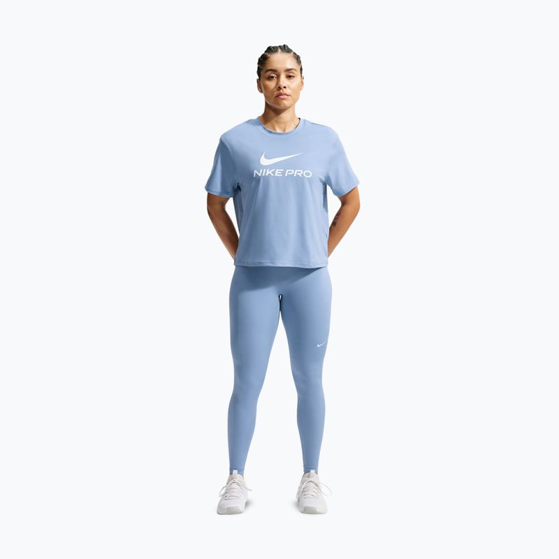 Legginsy damskie Nike Pro work blue/white 2