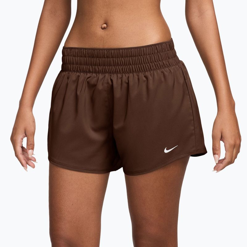 Spodenki damskie Nike One Dri-Fit 3" cacao wow/white