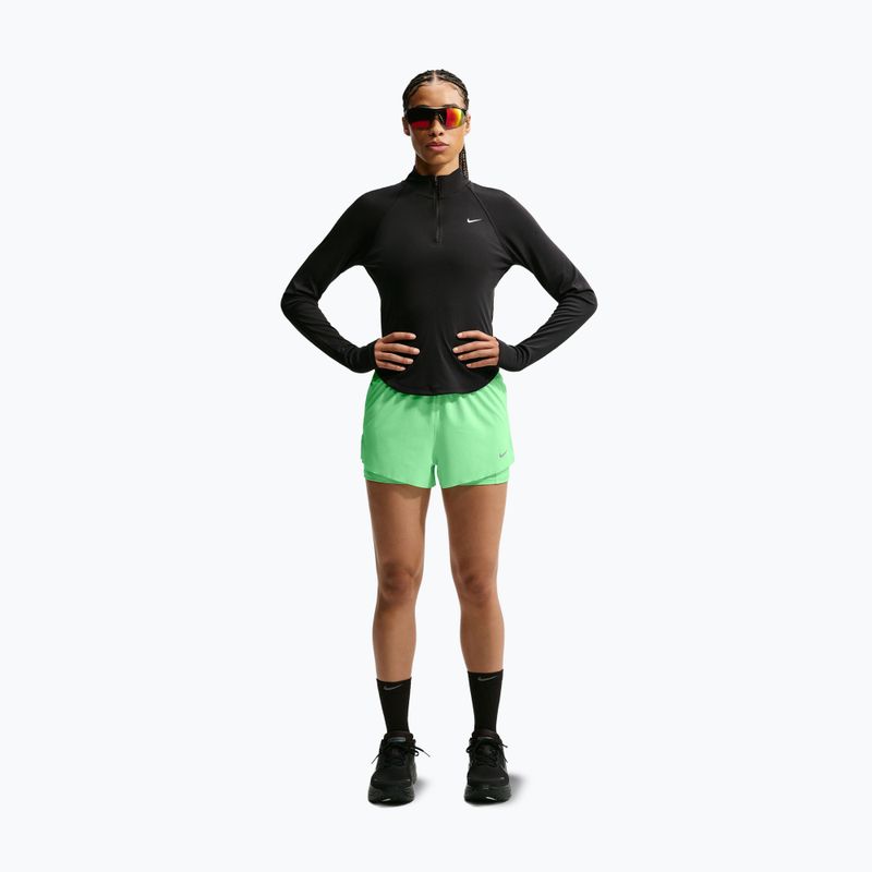 Spodenki do biegania damskie Nike Swift Mid-Rise 2in1 illusion green 2