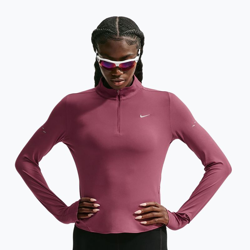 Bluza do biegania damska Nike Swift Dri-FIT UV 1/4-Zip pink smoke
