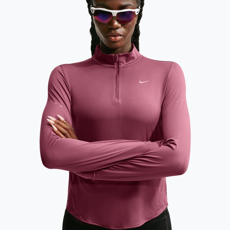 Bluza do biegania damska Nike Swift Dri-FIT UV 1/4-Zip pink smoke 4