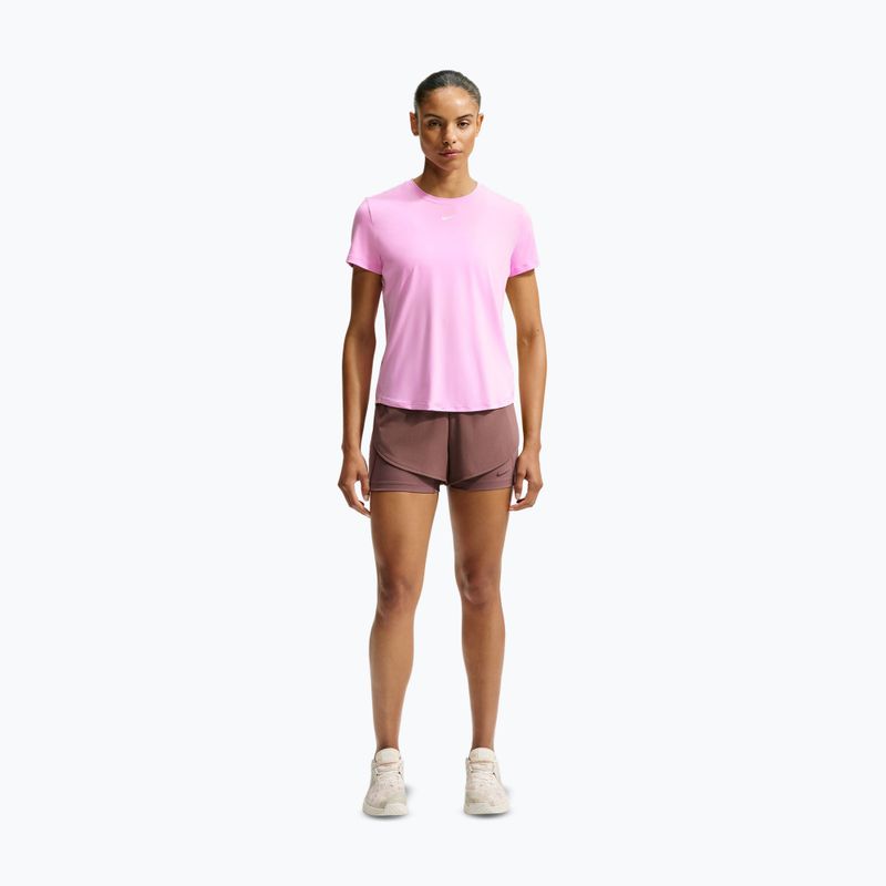 Koszulka treningowa damska Nike One Classic pink rise/white 2