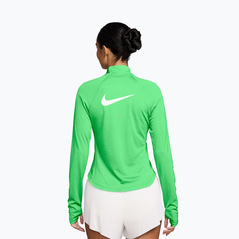 Longsleeve do biegania damski Nike Tempo Swoosh Run Dri-Fit 1/4-Zip illusion green/white 2