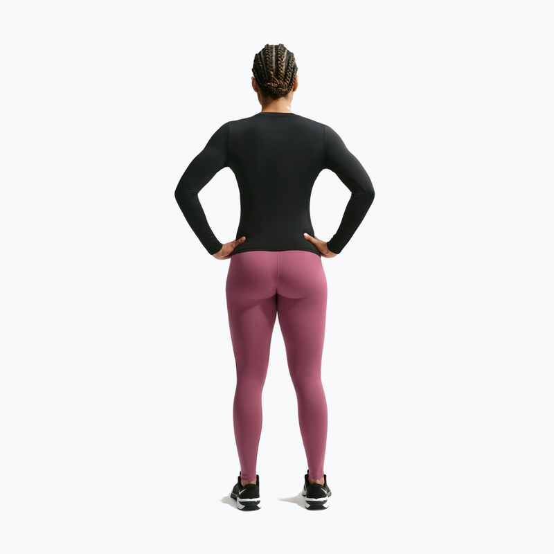 Legginsy damskie Nike One Seamless Front pink smoke/white 2