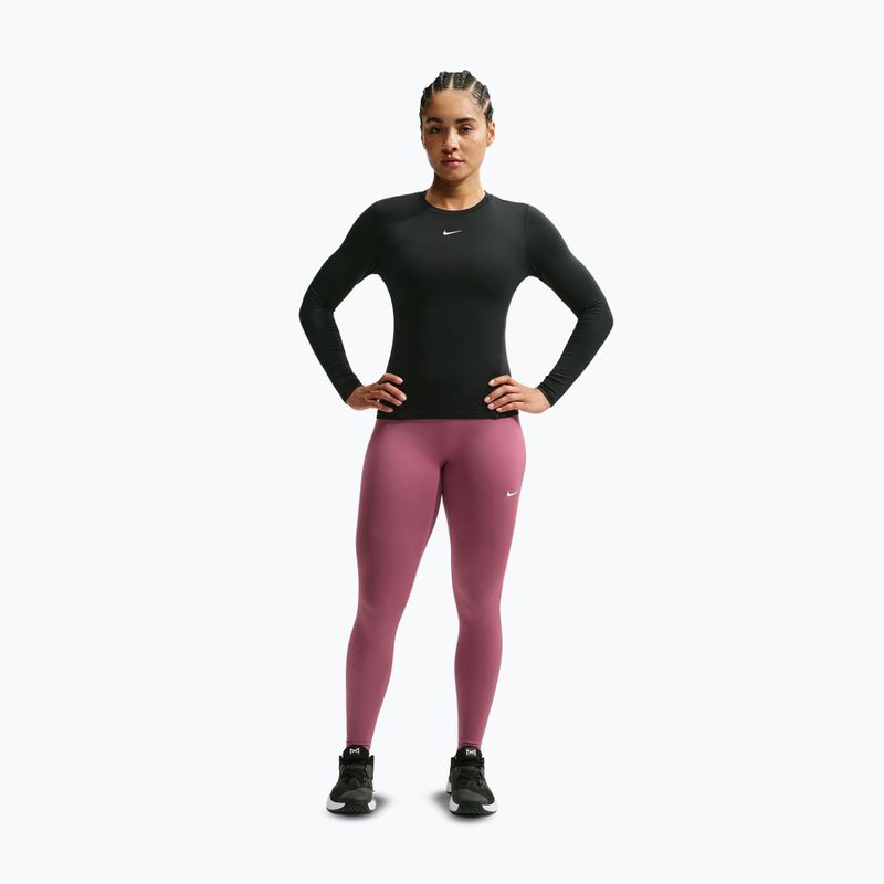 Legginsy damskie Nike One Seamless Front pink smoke/white 9