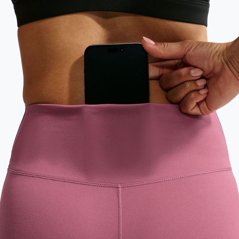 Legginsy damskie Nike One Seamless Front pink smoke/white 6