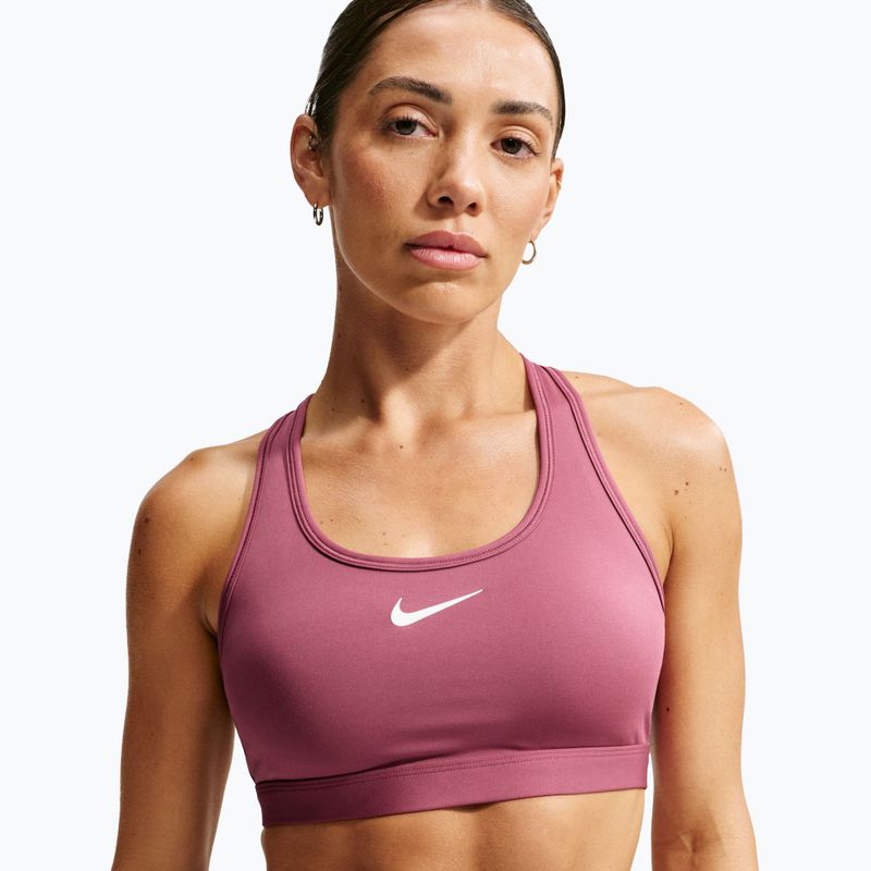 Biustonosz treningowy Nike Swoosh pink smoke/white