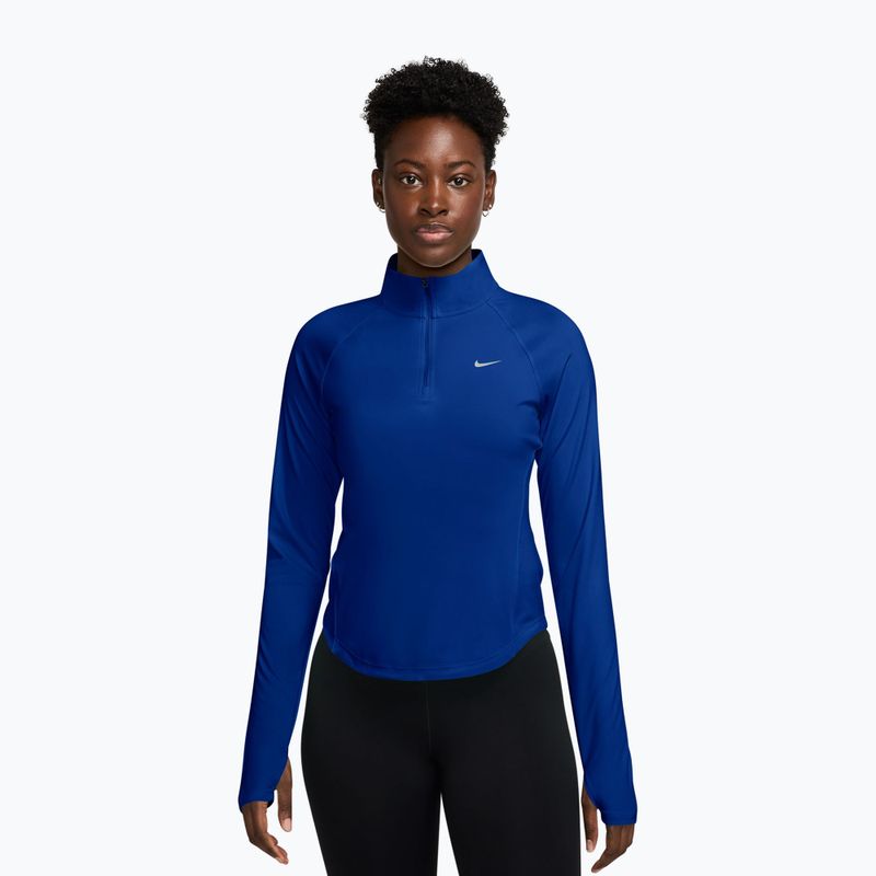 Longsleeve do biegania damski Nike Tempo Swoosh Run Dri-Fit 1/4-Zip old royal/pink rise