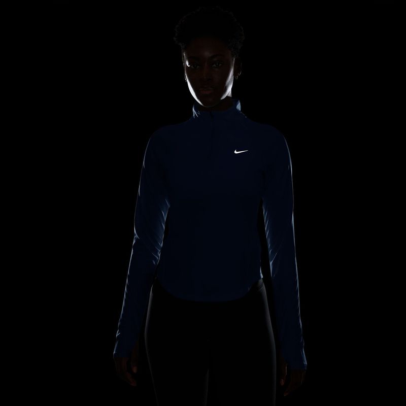 Longsleeve do biegania damski Nike Tempo Swoosh Run Dri-Fit 1/4-Zip old royal/pink rise 4
