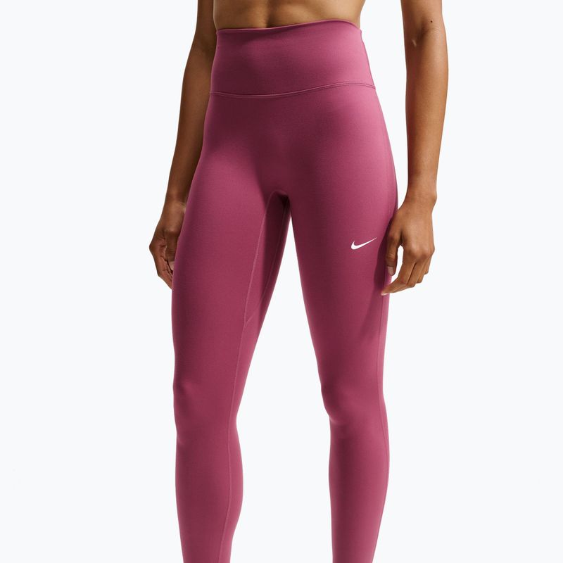 Legginsy damskie Nike One pink smoke/white 4