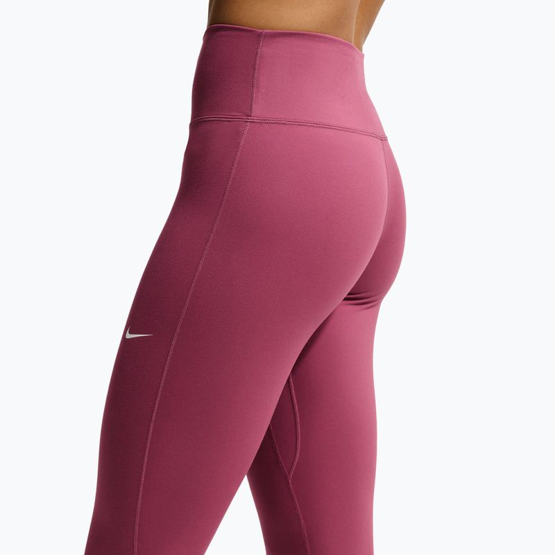 Legginsy damskie Nike One pink smoke/white 5