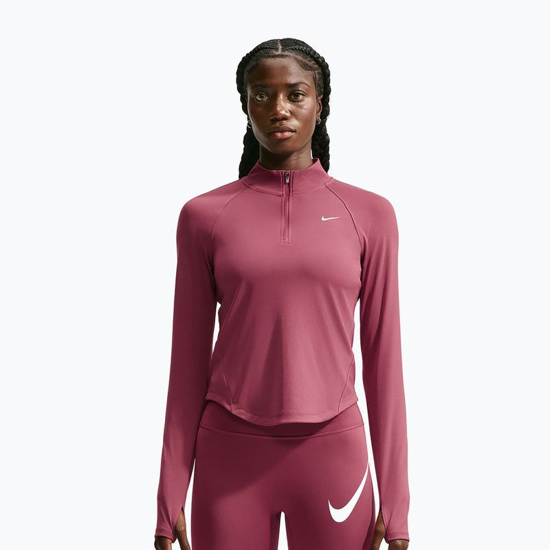 Bluza do biegania damska Nike Tempo Dri-Fit 1/4 Zip pink smoke
