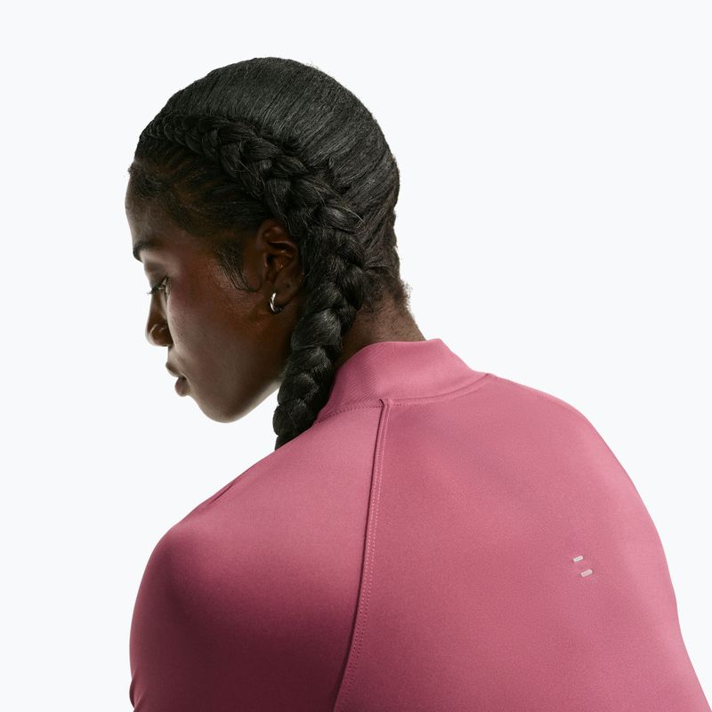 Bluza do biegania damska Nike Tempo Dri-Fit 1/4 Zip pink smoke 5
