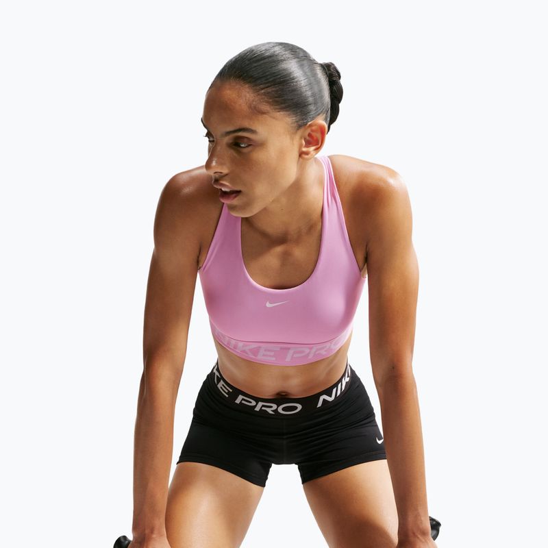 Biustonosz treningowy Nike Pro 365 pink rise/white 5