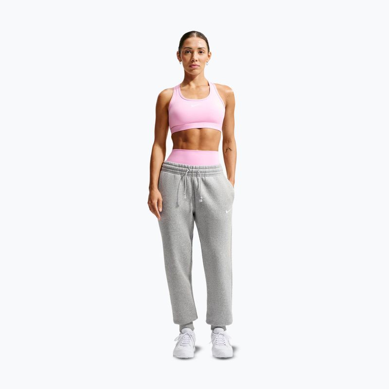 Biustonosz treningowy Nike Swoosh Medium Support pink rise/white 2