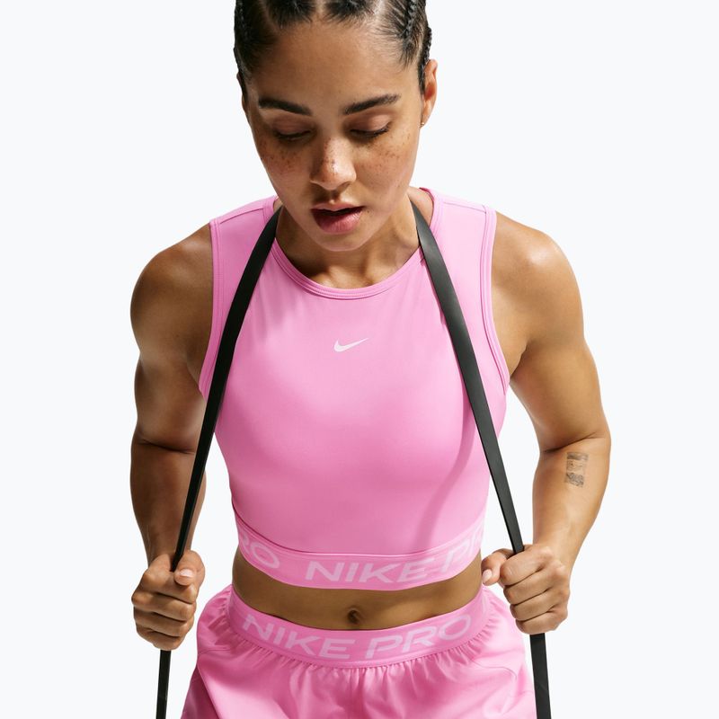 Koszulka damska Nike Pro pink rise/white 4