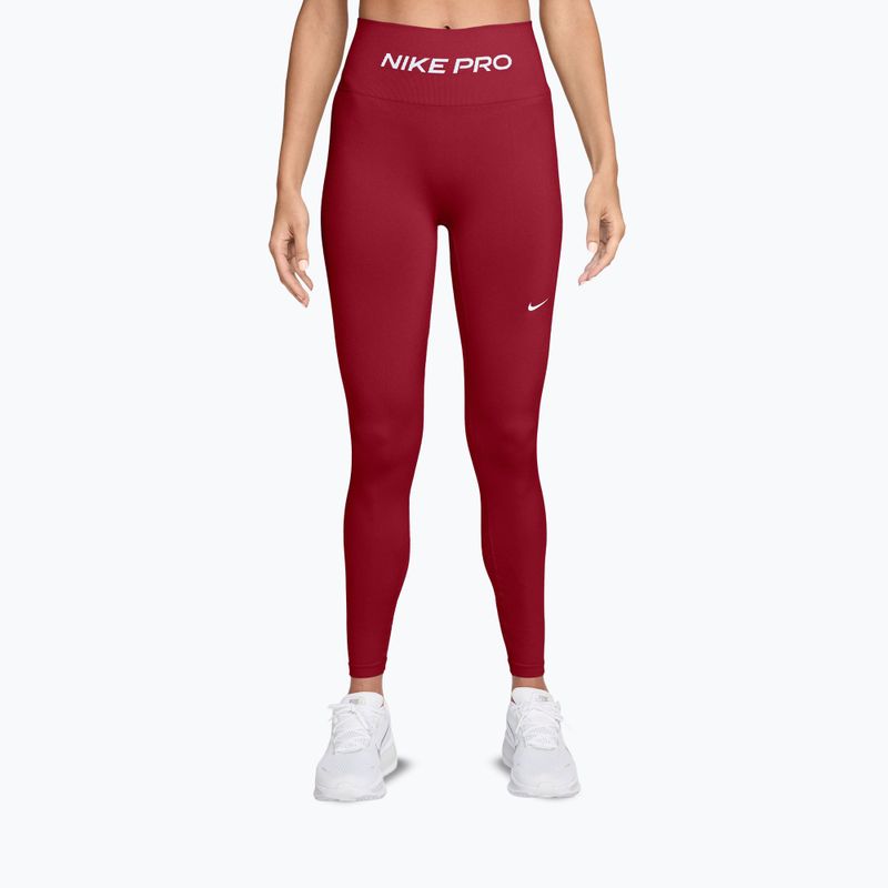 Legginsy damskie Nike Pro Seamless tough red/white