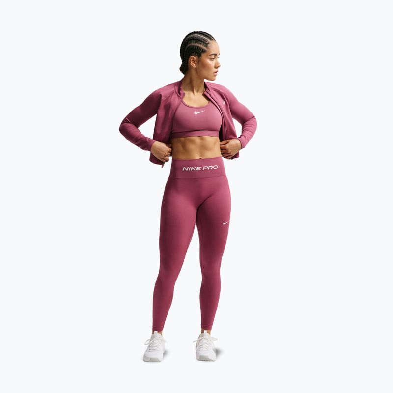 Legginsy damskie Nike Pro Seamless pink smoke/white 2