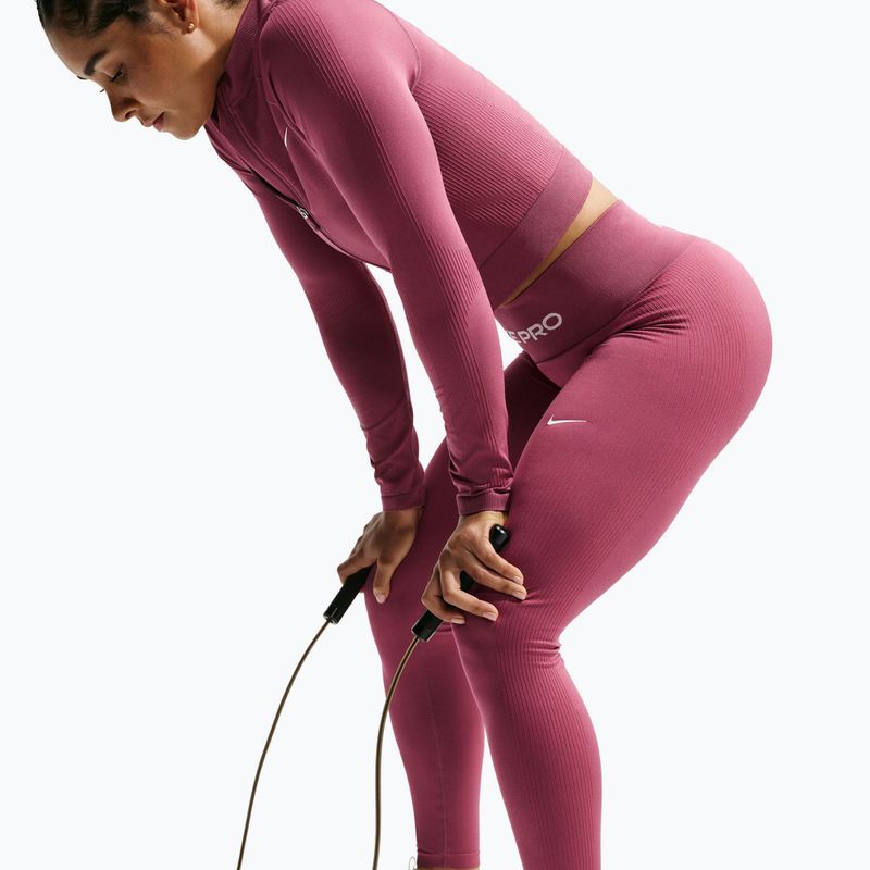 Legginsy damskie Nike Pro Seamless pink smoke/white 5