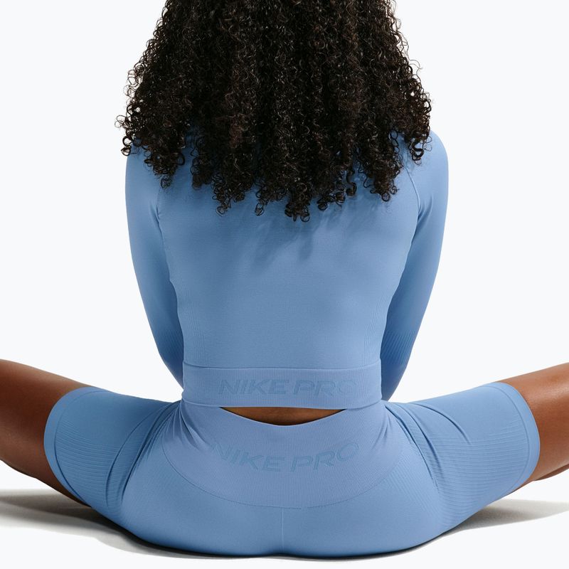 Bluza treningowa damska Nike Pro Seamless work blue 4