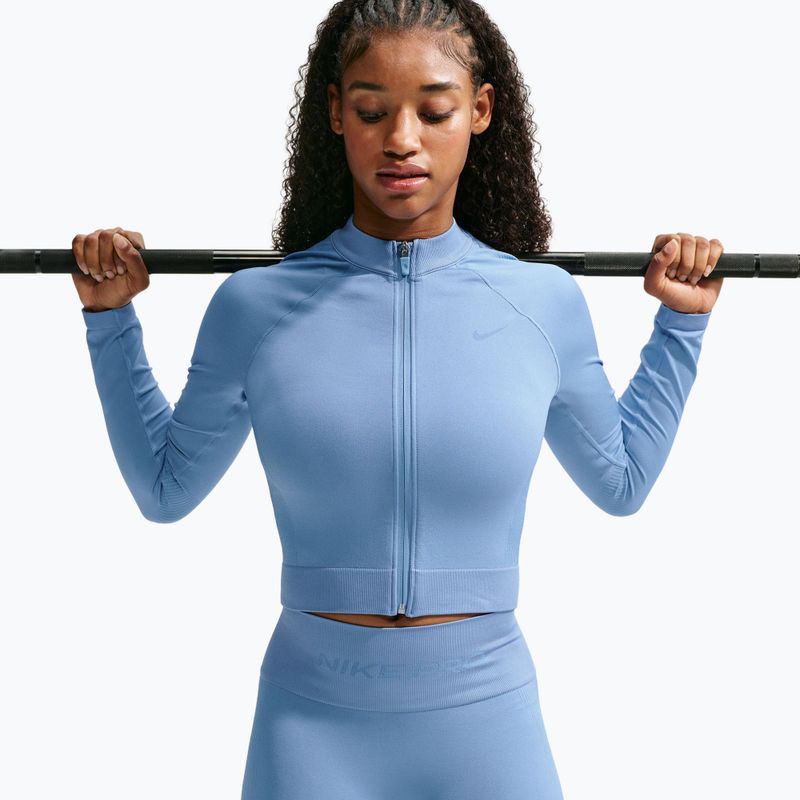 Bluza treningowa damska Nike Pro Seamless work blue 5
