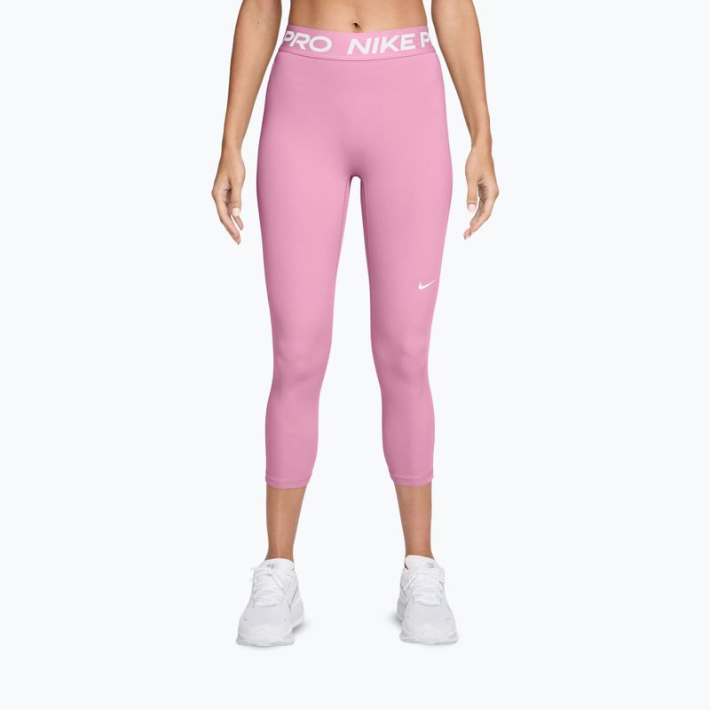 Legginsy damskie Nike Pro pink rise/white