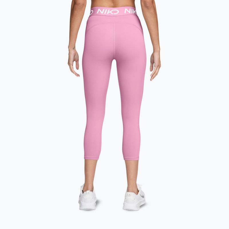 Legginsy damskie Nike Pro pink rise/white 2