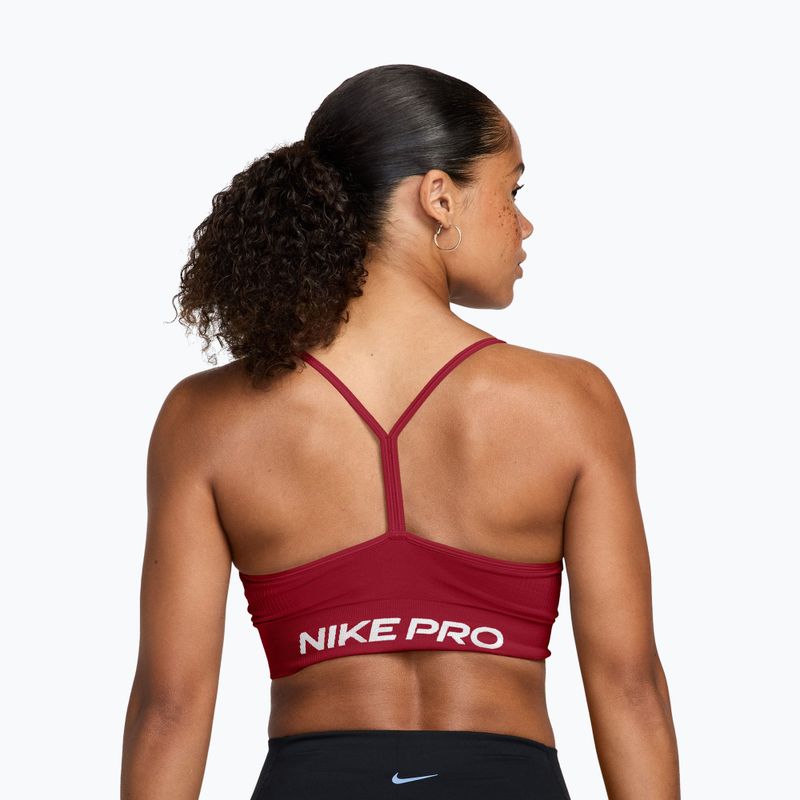 Biustonosz treningowy Nike Pro Seamless tough red/white 2