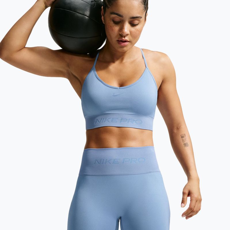 Spodenki treningowe damskie Nike Pro Seamless work blue 3
