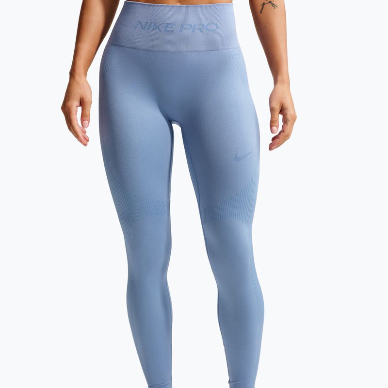 Legginsy damskie Nike Pro Seamless work blue 3