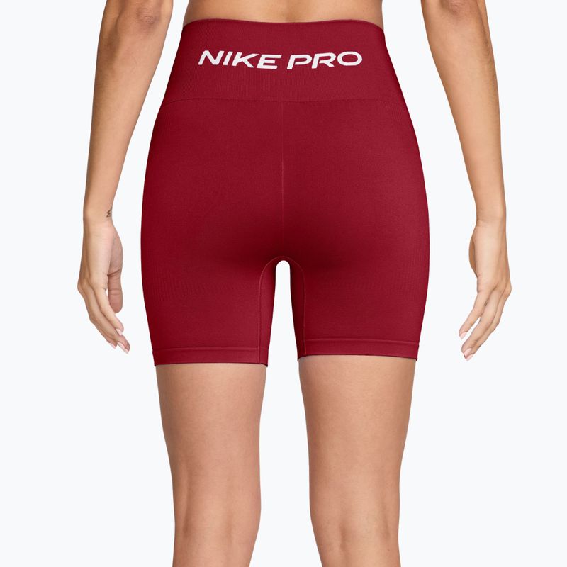 Spodenki treningowe damskie Nike Pro Seamless tough red/white 2
