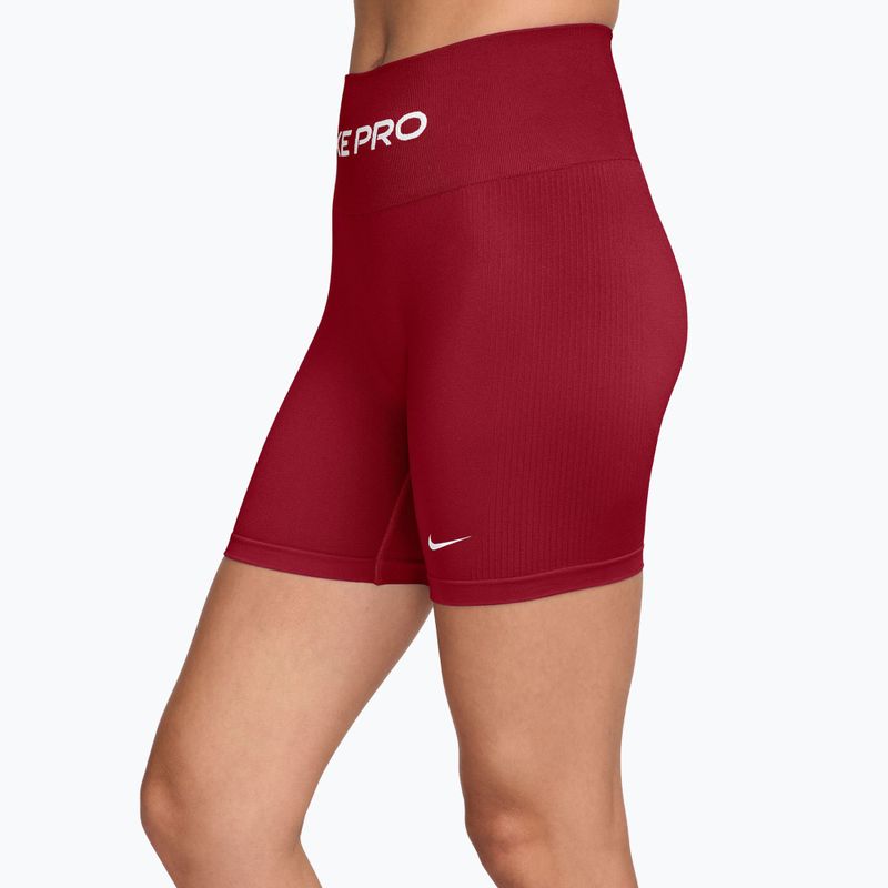 Spodenki treningowe damskie Nike Pro Seamless tough red/white 3