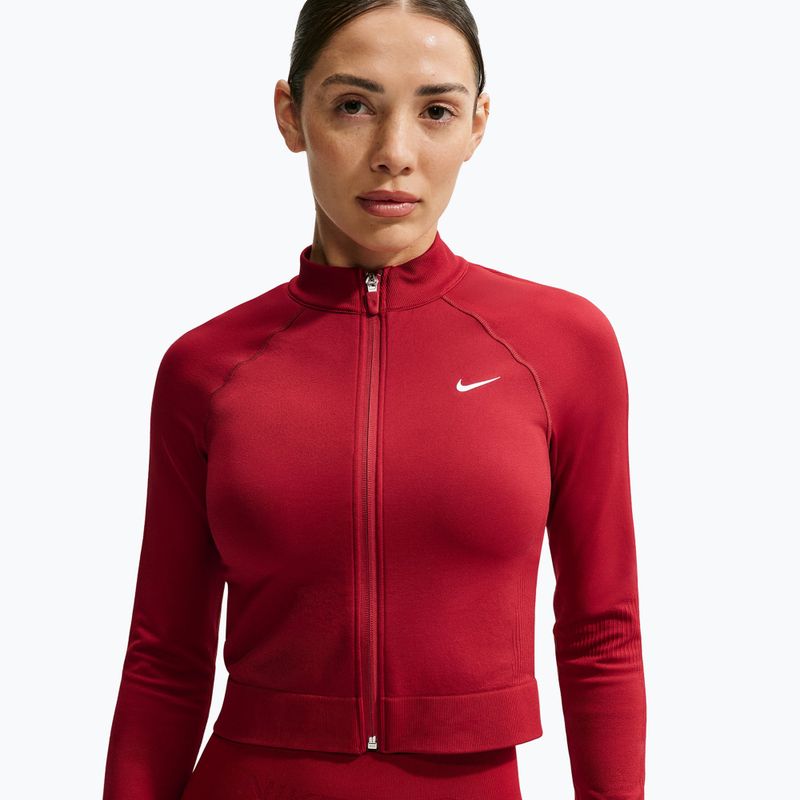 Bluza treningowa damska Nike Pro Seamless tough red/white 4