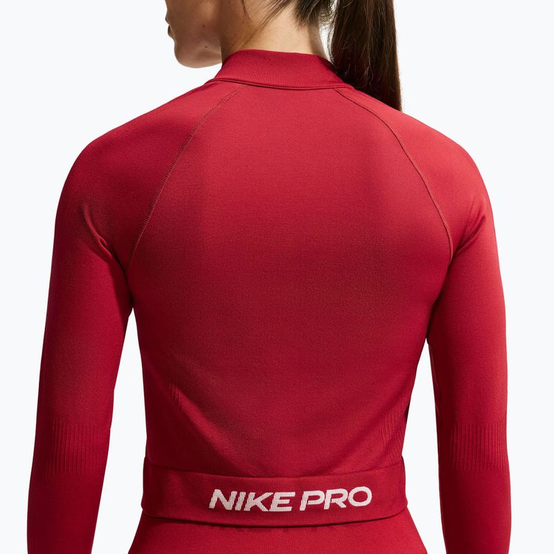 Bluza treningowa damska Nike Pro Seamless tough red/white 5