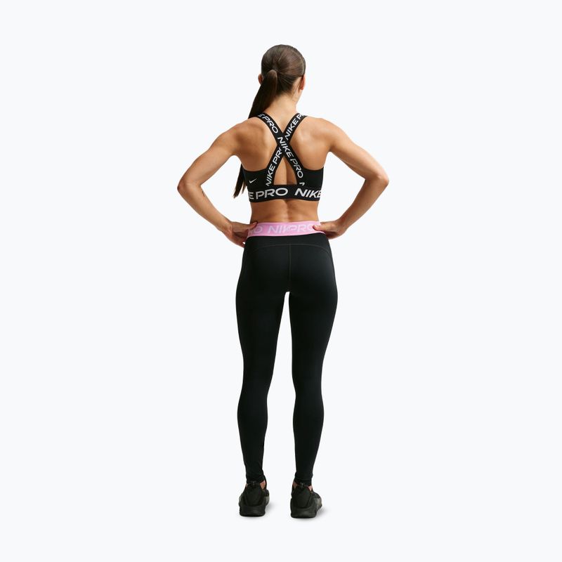 Legginsy damskie Nike Pro black/pink rise/white 3