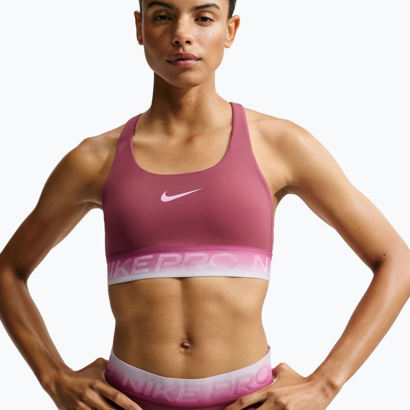Biustonosz treningowy Nike Pro pink smoke/pink smoke/pink rise