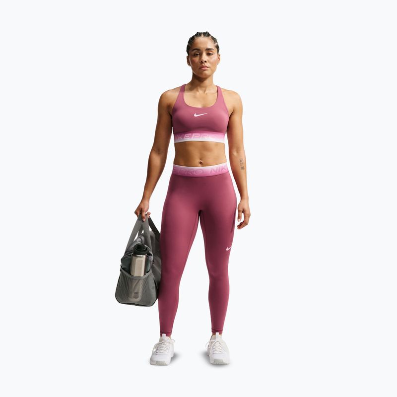 Legginsy damskie Nike Pro pink smoke/pink rise 2