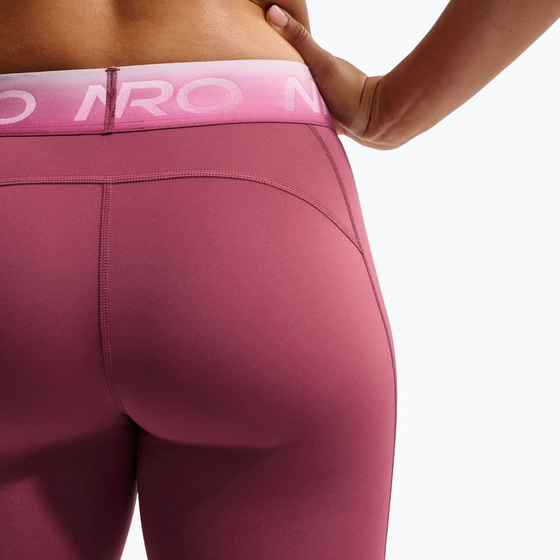 Legginsy damskie Nike Pro pink smoke/pink rise 5
