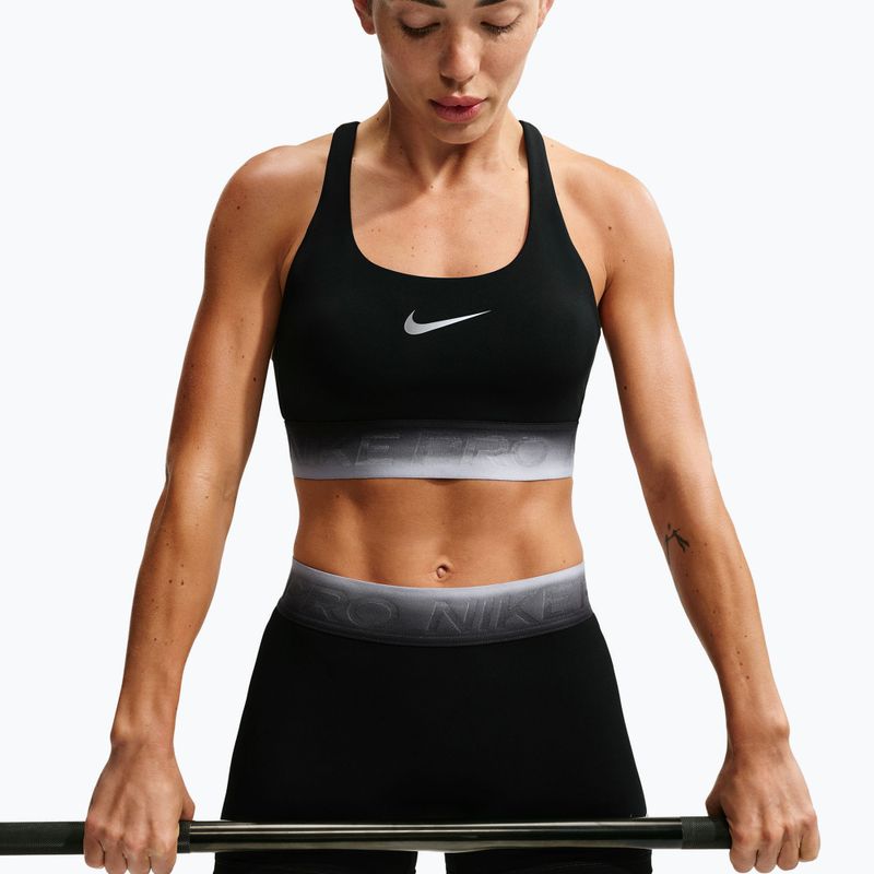 Biustonosz treningowy Nike Pro black/black/ghost/smoke grey 3