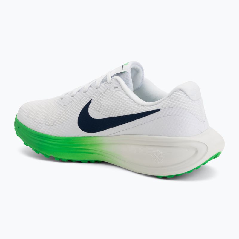 Buty do biegania męskie Nike Revolution 8 white/green spark/midnight navy 3