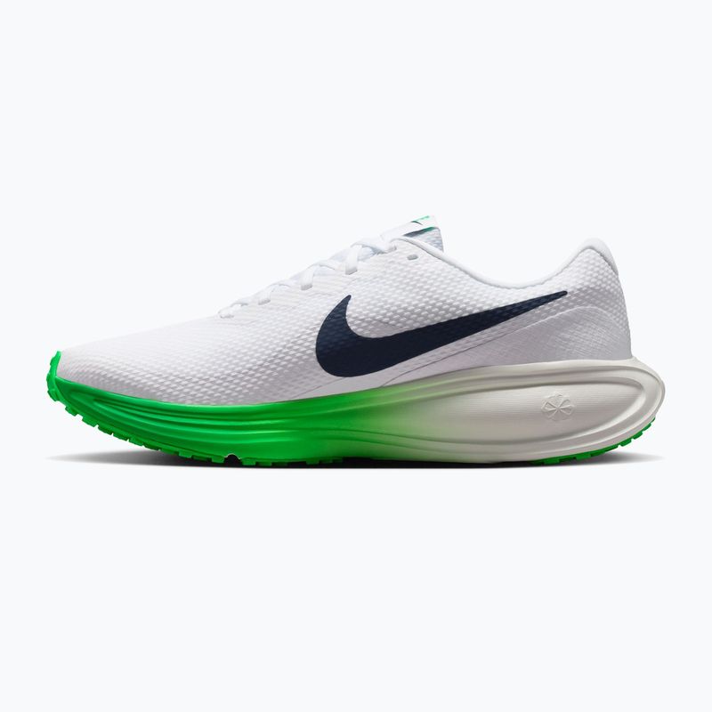 Buty do biegania męskie Nike Revolution 8 white/green spark/midnight navy 2