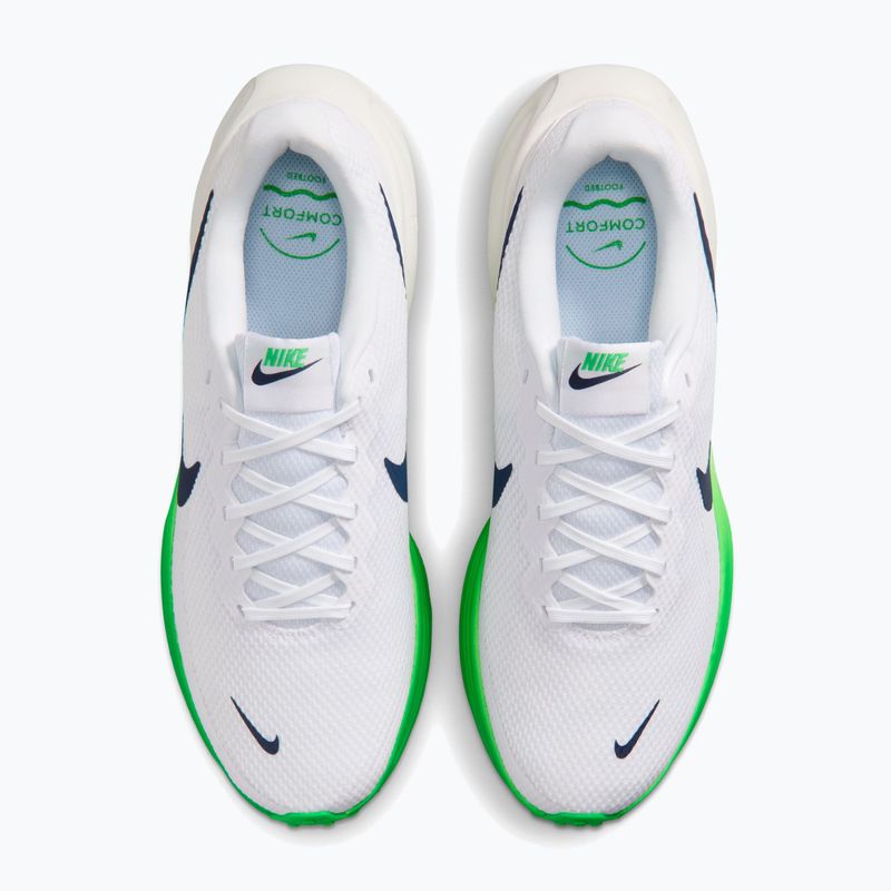 Buty do biegania męskie Nike Revolution 8 white/green spark/midnight navy 5